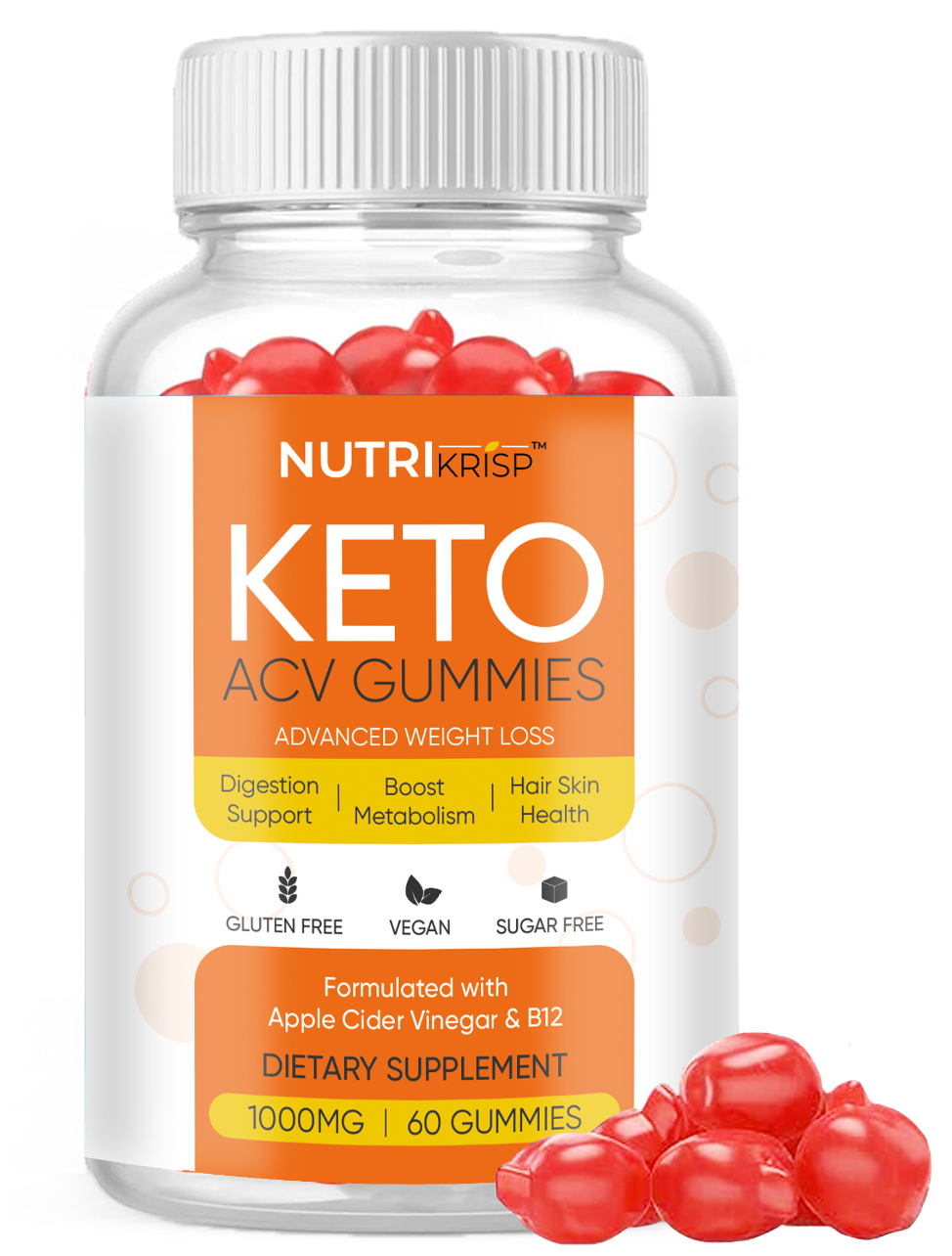 NutriKrisp ACV Keto Gummies Dietary Supplement